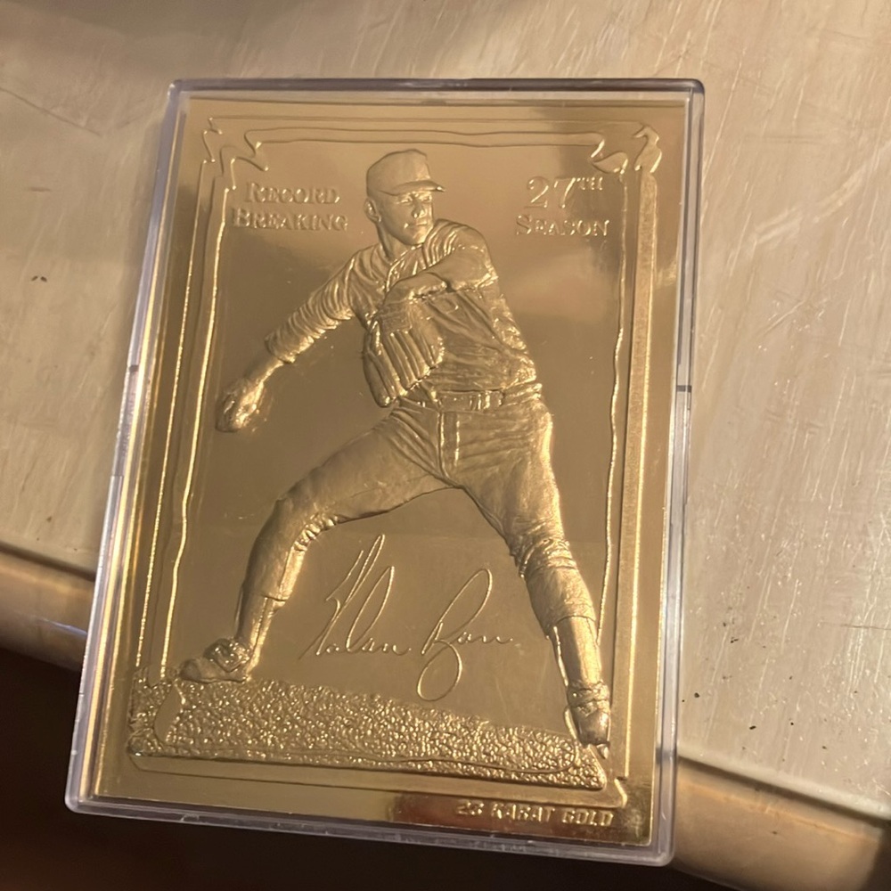 Lynn Nolan Ryan Junior 23 carat gold baseball card